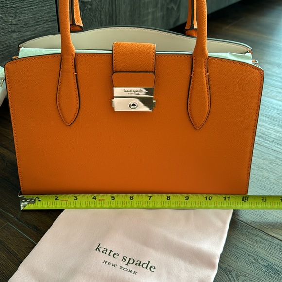 Kate Spade NWOT Voyage Small Grain Textured Leather Satchel with extra Strap. - Picture 6 of 15